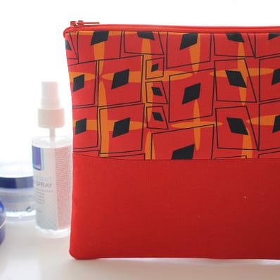 Pochette zippée Maya braise